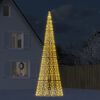 vidaXL LED Christmas Tree on Flagpole 1534 LEDs Warm White 500 cm