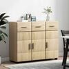vidaXL Sideboard Sonoma Oak 88.5 x 30.5 x 73 cm Engineered Wood