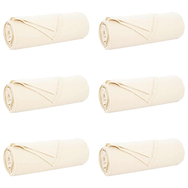 vidaXL Throw Blankets 6 pcs Cream 280 x 210 cm Fleece