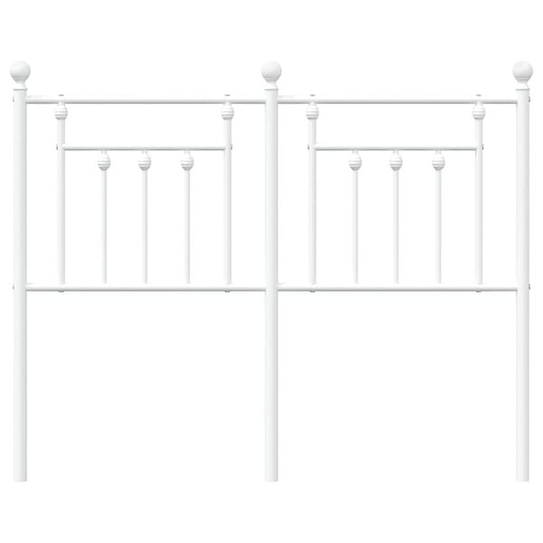 vidaXL Metal Headboard White 120 cm
