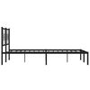 vidaXL Metal Bed Frame without Mattress with Headboard Black 180x200cm