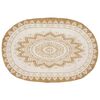 vidaXL Area Rugs Floral Natural with White Print 205 x 305 cm Jute