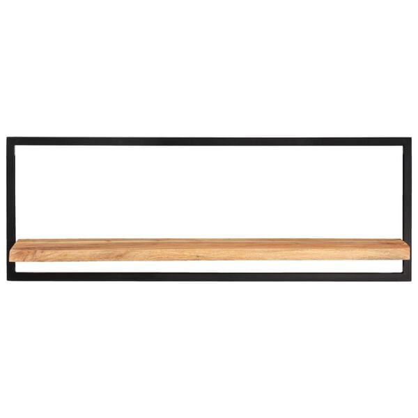 vidaXL Wall Shelves 2 pcs 100x24x35 cm Solid Wood Acacia and Steel