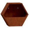 vidaXL Wall Planters 2 pcs Rusty Corten Steel 46x10x40 cm