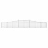 vidaXL Arched Gabion Baskets 10 pcs 400x50x40/60 cm Galvanised Iron