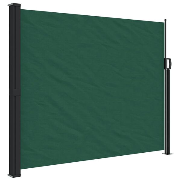 vidaXL Retractable Side Awning Dark Green 160x500 cm