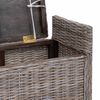 vidaXL Storage Bench with Cushion Grey 110 x 40 x 50 cm Rattan