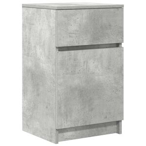 vidaXL Bedside Cabinet Concrete Grey 39x35x65 cm Engineered Wood