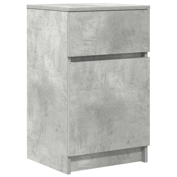 vidaXL Bedside Cabinet Concrete Grey 39x35x65 cm Engineered Wood