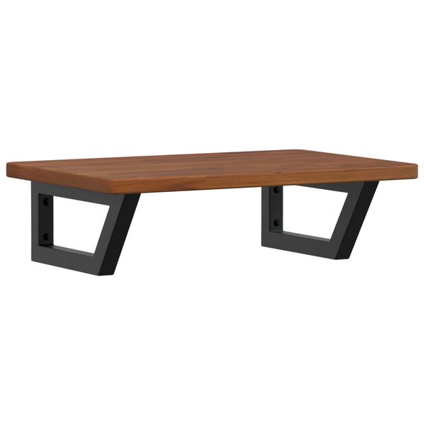 vidaXL Basin Shelf Wall Mounted Steel and Solid Wood Oak