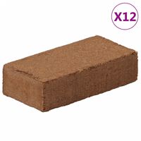 vidaXL Coconut Coir Blocks 12 pcs 650 g Each 7.8 kg Total