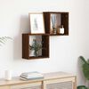 vidaXL Wall Cube Shelves 2 pcs Brown Oak 30x15x30 cm
