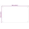 vidaXL Kitchen Backsplash Transparent 100 x 60 cm Tempered Glass