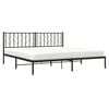 vidaXL Metal Bed Frame without Mattress with Headboard Black 193x203cm