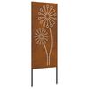 vidaXL Garden Privacy Screen Rusty 50 x 140 cm Weathering Steel