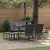vidaXL Garden Dining Set 9 pcs Black Steel