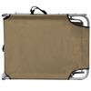 vidaXL Folding Sun Lounger with Canopy Taupe Aluminium