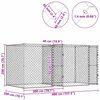 vidaXL Dog Cage Silver 400 x 200 x 200 cm Galvanised Steel
