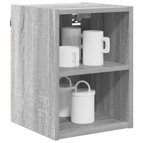 vidaXL Hanging Cabinet Grey Sonoma 30 x 29.5 x 40 cm Engineered Wood