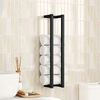 vidaXL Towel Rack Black 12.5x12.5x60 cm Iron
