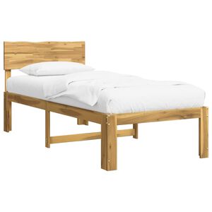 vidaXL Single Bed Frame with Headboard ROSTOCK White 100 x 200 cm