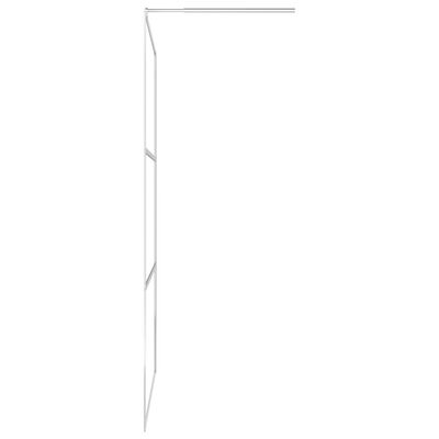 vidaXL Walk-in Shower Wall with Shelf Chrome 90x195 cm ESG Glass&Aluminium