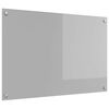 vidaXL Kitchen Backsplash Light Grey 90 x 60 cm Tempered Glass