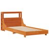 vidaXL Bed Frame without Mattress Wax Brown 75x190 cm Small Single Solid Wood Pine