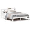vidaXL Bed Frame with Headboard without Mattress White 135x190 cm