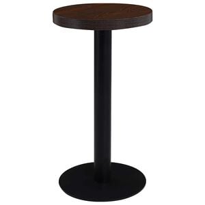 vidaXL Bistro Table | Dark Brown, Black | MDF, Steel | Small | Durable