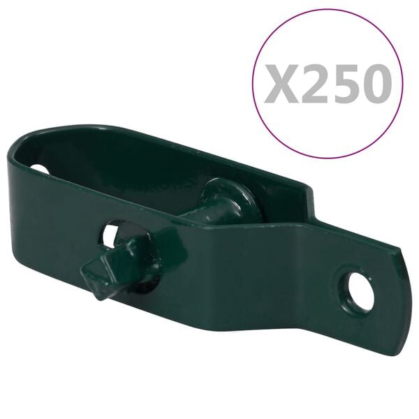 vidaXL Fence Wire Tensioners 250 pcs 90 mm Steel Green
