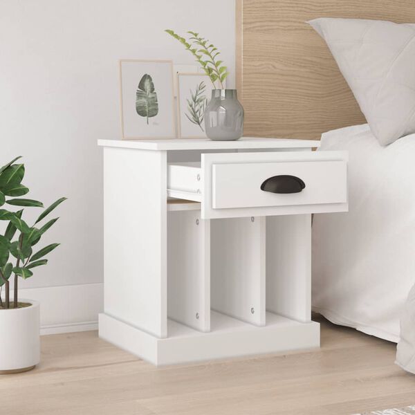 vidaXL Bedside Cabinets 2 pcs White 43x36x50 cm