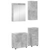 vidaXL Bathroom Furniture Set TULUM 4 pcs Concrete Grey
