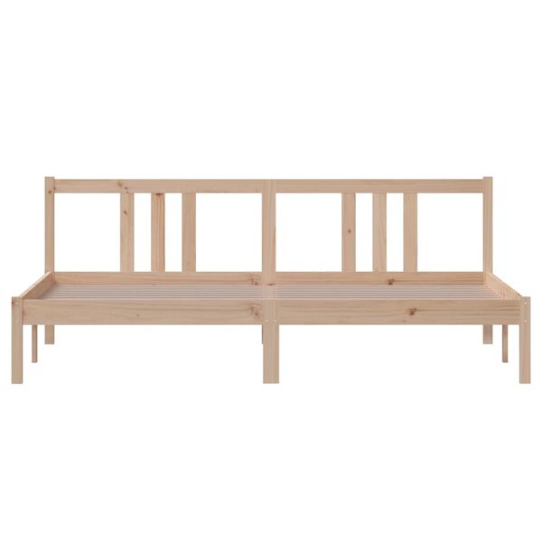 vidaXL Bed Frame without Mattress Solid Wood 180x200 cm Super King Super King Size