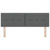 vidaXL LED Headboard with LED Strip Lights Dark Grey 160 cm Polyester