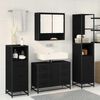 vidaXL Bathroom Furniture Set 4 pcs Black oak Engineered wood