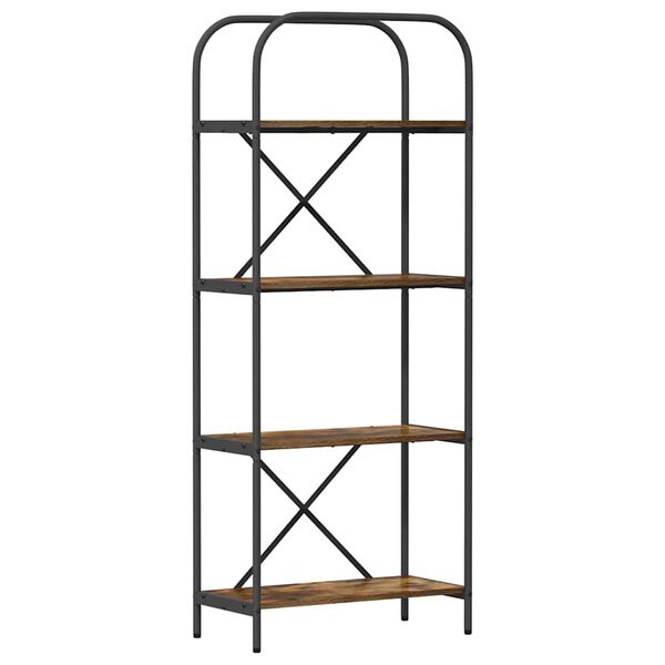 vidaXL Bookshelf Smoked Oak 60 x 30 x 146 cm Engineered wood