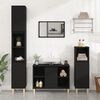 vidaXL 2 Piece Bathroom Furniture Set Black Engineered Wood