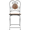 vidaXL Bistro Chairs Foldable 2 pcs Terracotta Ceramic
