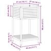 vidaXL Garden Planter with Shelf 45x45x80 cm Solid Wood Acacia and Steel