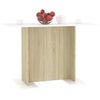 vidaXL Dining Table White and Sonoma Oak 110x60x75 cm Engineered Wood
