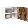 vidaXL Hanging Cabinet with Door Smoked Oak and White 50 x 31 x 40 cm