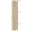 vidaXL Wall Corner Shelf Sonoma Oak 36.5x36.5x140 cm Engineered Wood