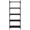 vidaXL Bookcase 5-Tier Black 60x30x154 cm Engineered Wood