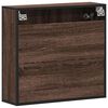 vidaXL Bathroom Mirror Cabinet Brown Oak 65x20x60 cm Engineered Wood