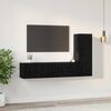 vidaXL TV Cabinet Set Wall-mounted 3 pcs Black Oak Engineered Wood