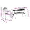 vidaXL Garden Dining Set 5 pcs White Aluminium