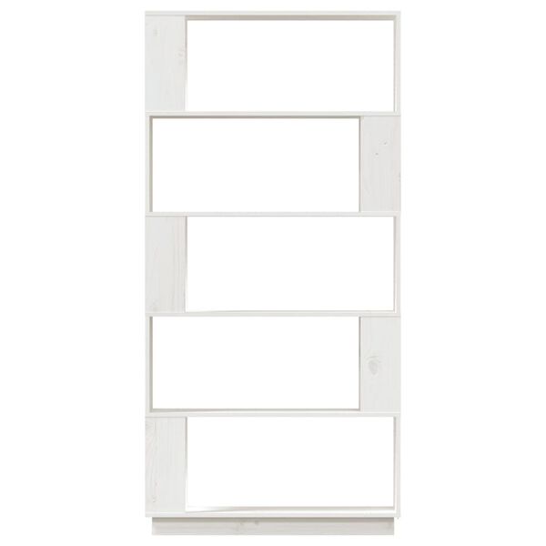 vidaXL Book Cabinet/Room Divider White 80x25x163.5 cm Solid Wood Pine