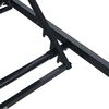 vidaXL Sunloungers 2-person 3 pcs Black and Anthracite Steel