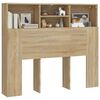 vidaXL Headboard Cabinet Sonoma Oak 120x19x103.5 cm